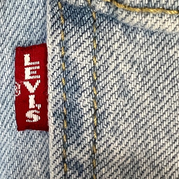 Levis High Rise Flare Women's Jeans Sz 30 X 30 Blue Light Wash Big E 99% Cotton - Picture 6 of 10